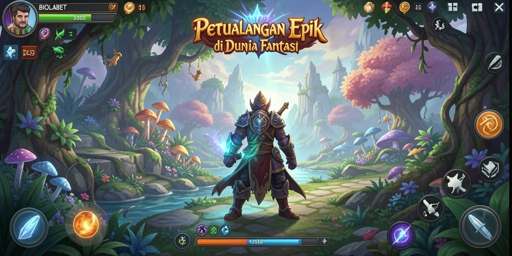 Tangkapan layar gameplay menarik dari BIOLABET yang menunjukkan aksi pertarungan RPG.