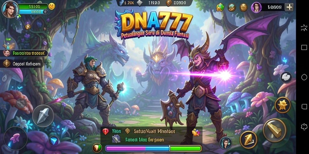 Tampilan gameplay yang seru dan penuh petualangan dalam DNA777.
