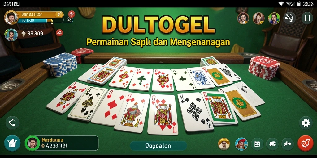 Tampilan gameplay Gaple yang menarik di DULTOGEL.