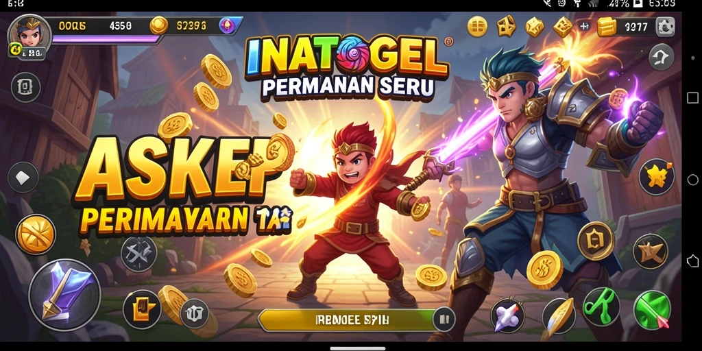 Screenshot menampilkan aksi seru dan karakter dinamis di INATOGEL.