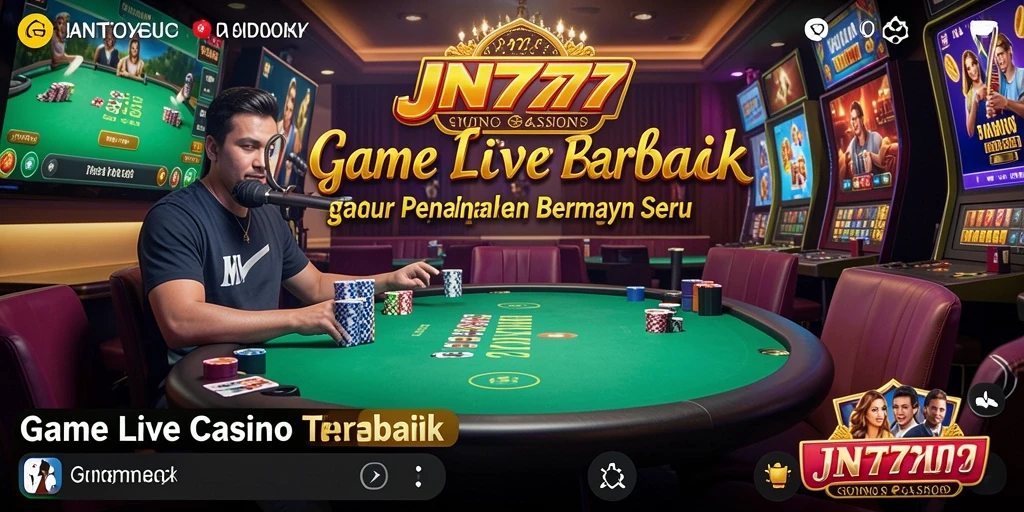 Tampilan gameplay Live Casino yang menegangkan dan interaktif di JNT777.