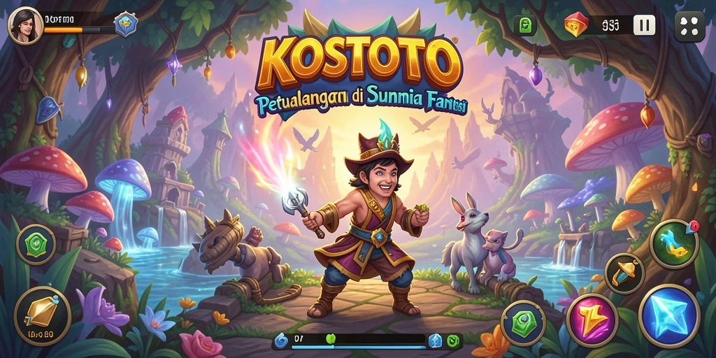 Tampilan gameplay KOSTOTO yang memikat dengan petualangan seru.