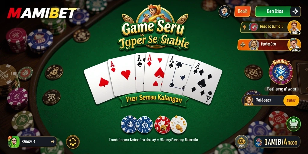 Tampilan gameplay seru MAMIBET saat bermain Gaple.