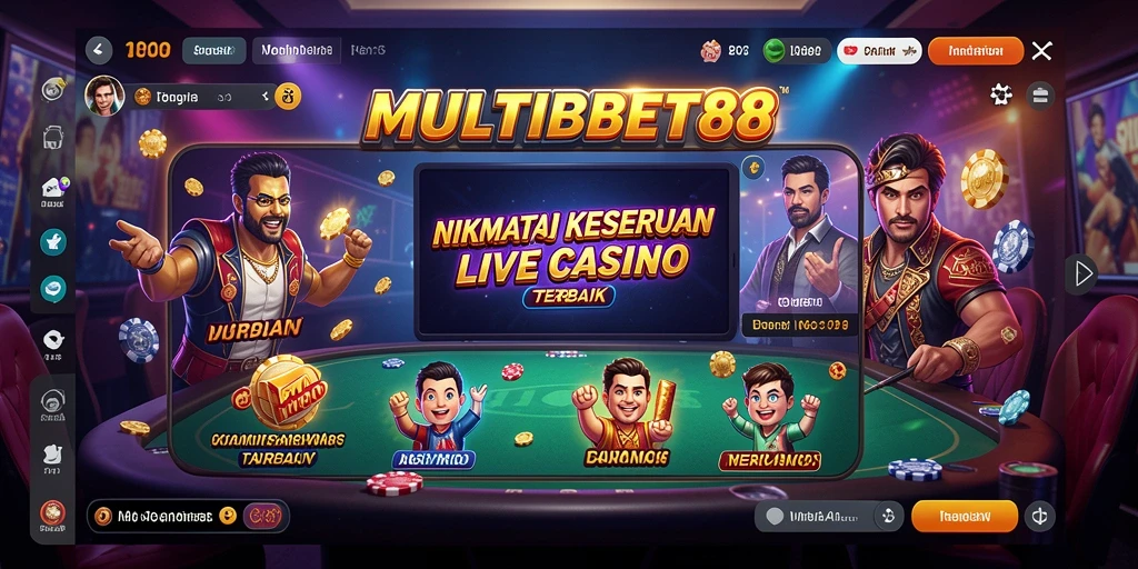 Tampilan menarik dari permainan Live Casino di MULTIBET88.