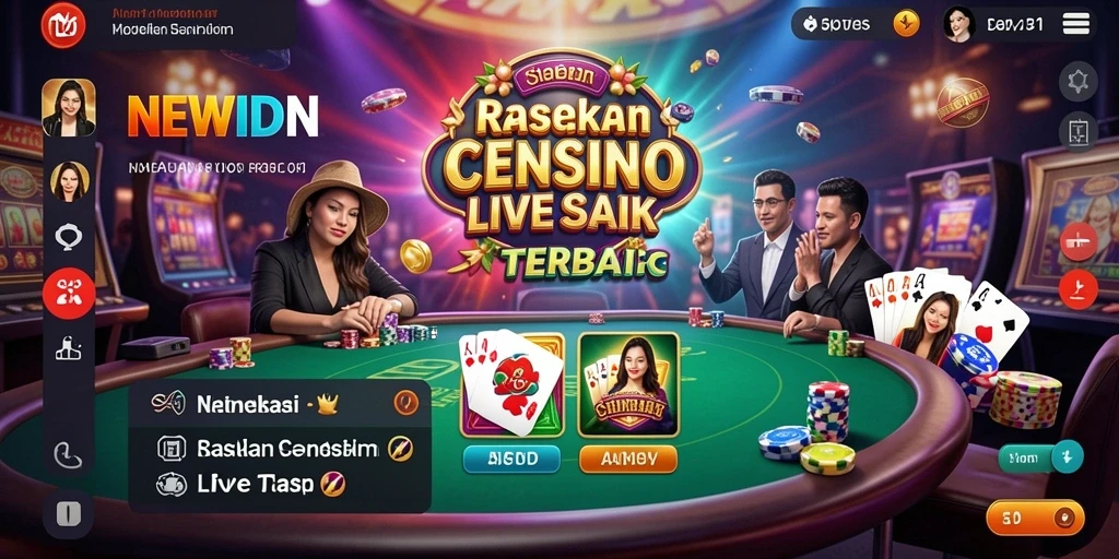 Tampilan menarik dari gameplay Live Casino NEWIDN dengan dealer profesional.
