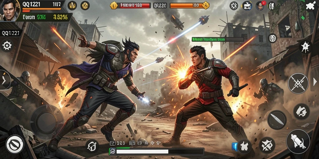 Tampilan gameplay QQ1221 yang menegangkan dan penuh aksi.