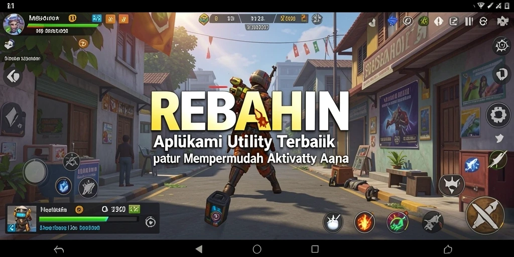 Tampilan utama aplikasi REBAHIN dengan fitur pengingat dan manajemen tugas.