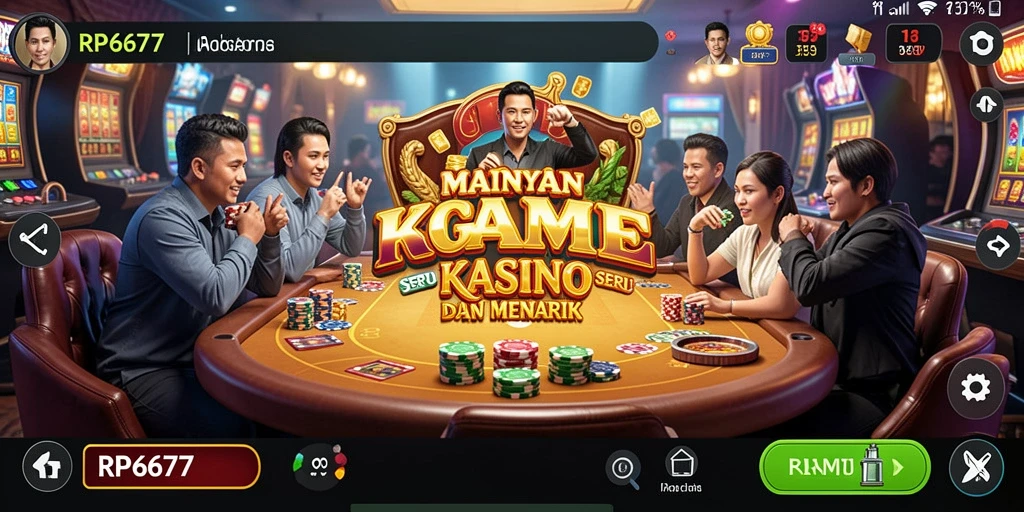 Tampilan memukau dari gameplay Kasino di RP6677.