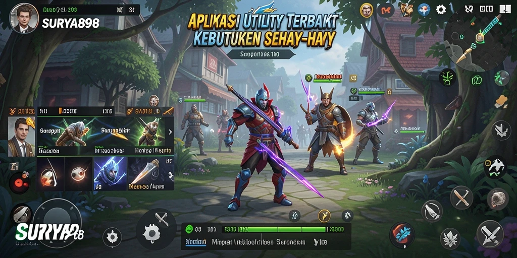 Tampilan antarmuka pengguna SURYA898 yang modern dan intuitif.