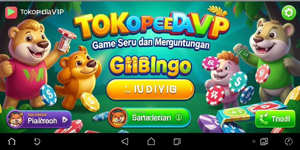 Tangkapan layar gameplay Bingo TOKOPEDIAVIP yang seru dan interaktif.
