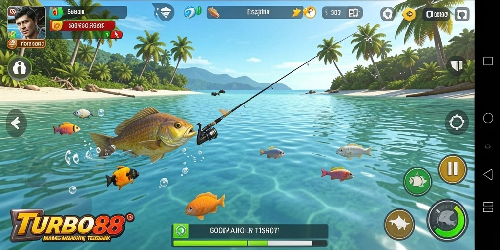 Gameplay TURBO88 yang menarik dengan berbagai jenis ikan untuk ditangkap.
