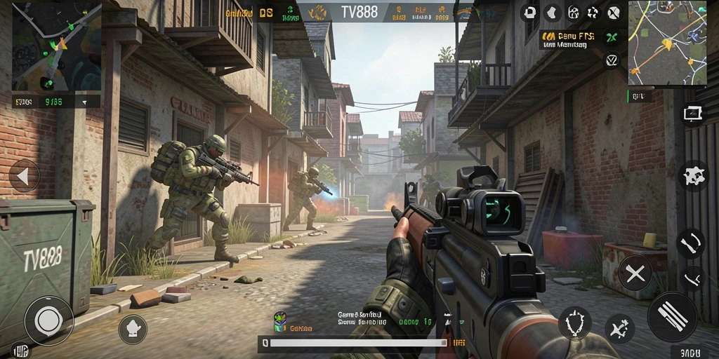 Tampilan gameplay TV888 yang mendebarkan dan penuh aksi.